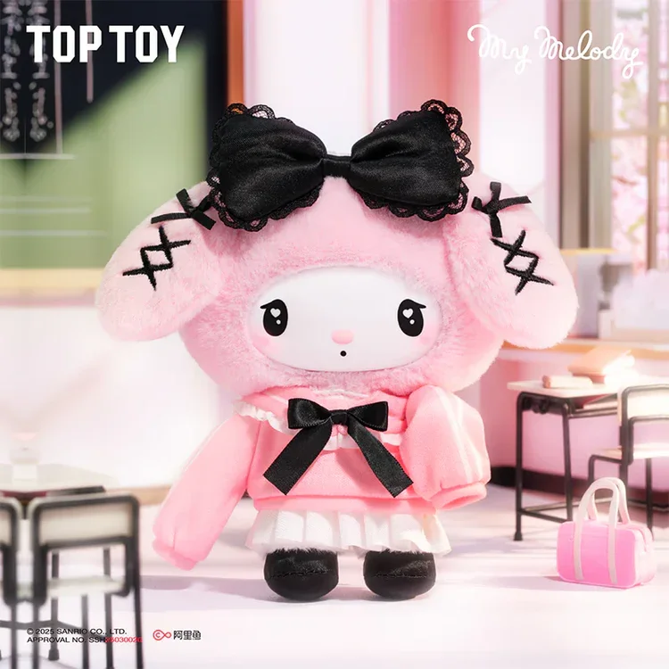 My Melody & Kuromi - Vinyl Plush Keychains 15cm - Angel Garden Series - Blind Box Set (6 Unidades)